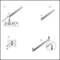Gold Color LED Closet Rod With AAA Battery For Wardrobe Lighting photo-3