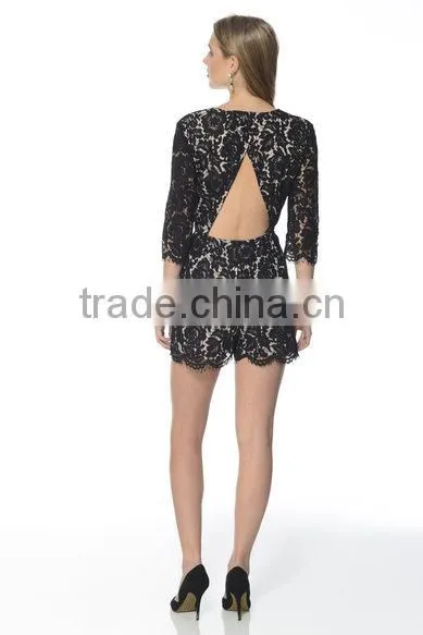 Women Fashion Sexy Lace Romper Ladies V Neck Sex Rompers photo-5