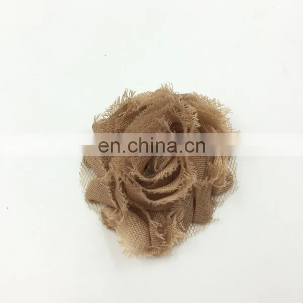 2Inch Solid Shabby Chiffon Flower Frayed Shabby Chic Flowers,shabby Rose Trim,lovely Rosette Chiffon Shabby Flowers photo-2