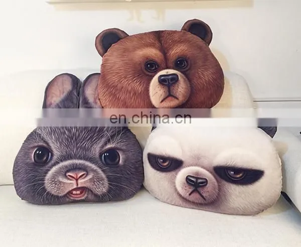 Fashion 3D Printing Decorative Throw Sofa Cushion Cheap Cute Soft Plush Animal Shaped Pillow photo-6