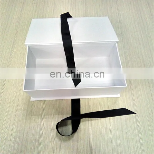 Popular !!! Pure White Christmas Packaging/christmas Gift Box With Bow Closure photo-4