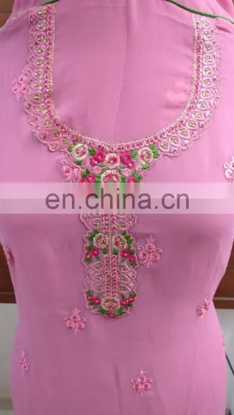 Women's Casual Wear Semi-Stitched Salwar Kameez Dress Material 2017 photo-3