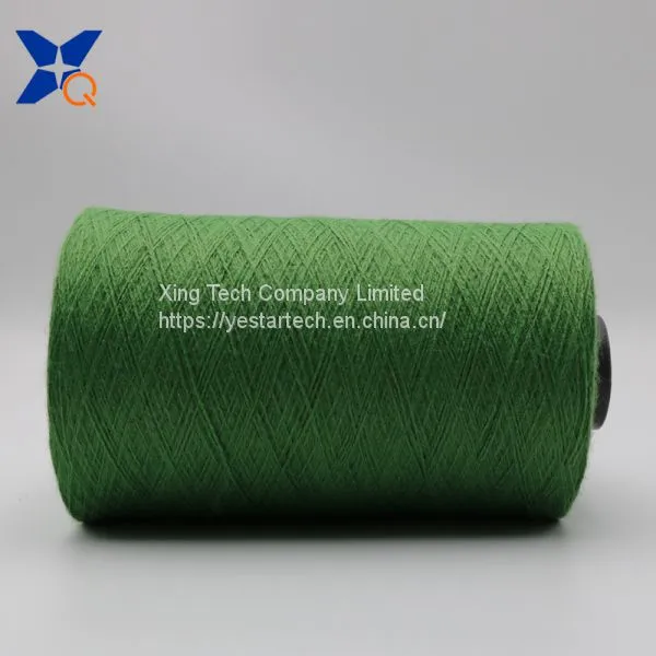Green Nm26/2plies 7% Stainless Steel Fiber Blended With 93% Solid Acrylic Fiber for Knitting Touchscreen Gloves-XT11024 photo-3