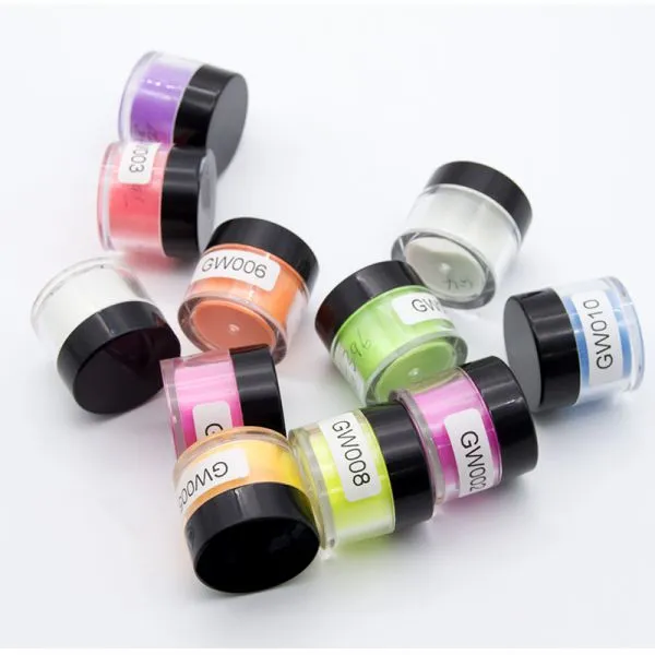Queen Shining Colorful Acrylic Nail Dip Powder Nail Holographic Glitter Powder Glow in Dark for Dipping Nails photo-4