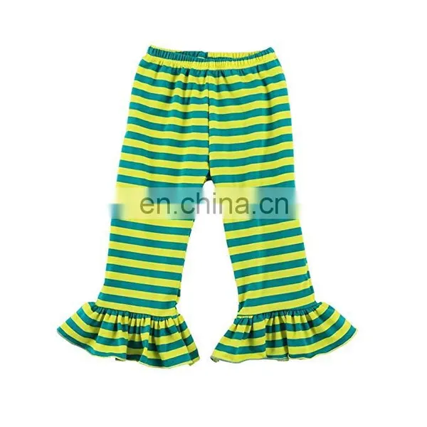 Infant/Toddler Girls Long Boutique Icing Ruffle Leggings Stripe Pants Cotton Bottoms Elastic Waist Trousers Age 1T-6Y photo-5