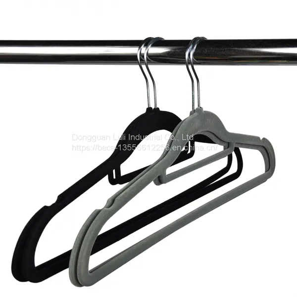 Custom Multifunctional Velvet Clothes Hanger for Scarf Tie With Holes for Saving Space