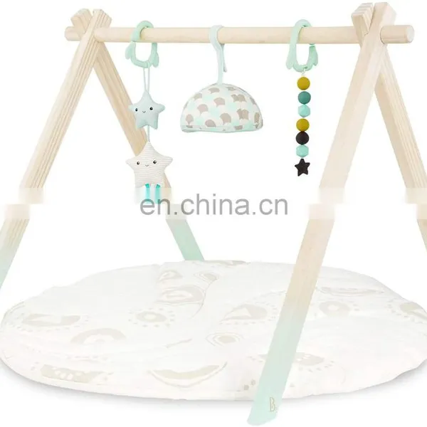 3 Hanging Sensory Toys Natural Wood  Wooden Baby Play Gym gift