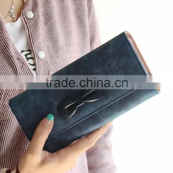 Fashional Trendy and Popular Pu Leather Butterfly Bow Wallet Purse Cartera Para Dama de Calidad Carteira photo-5