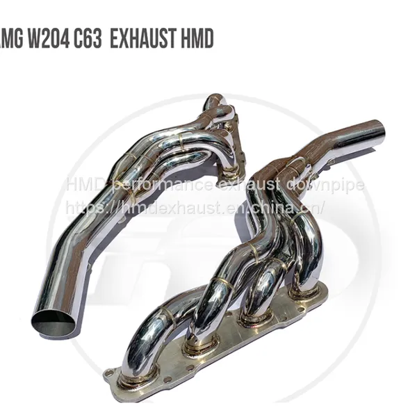 Exhaust Manifold Downpipe for Benz W204 C63 Car Accessories With Catalytic Converter Header Without Cat Pipe Whatsapp008613189999301 photo-2