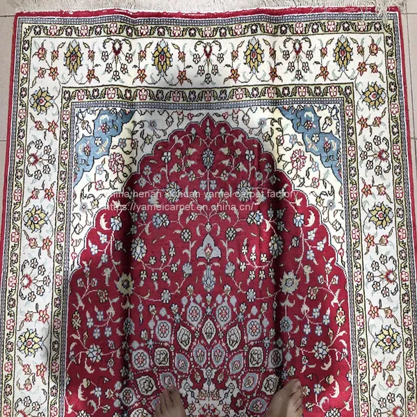 Yamei Lagend Red Color Persian Silk Carpet and Rug 4x6ft photo-5