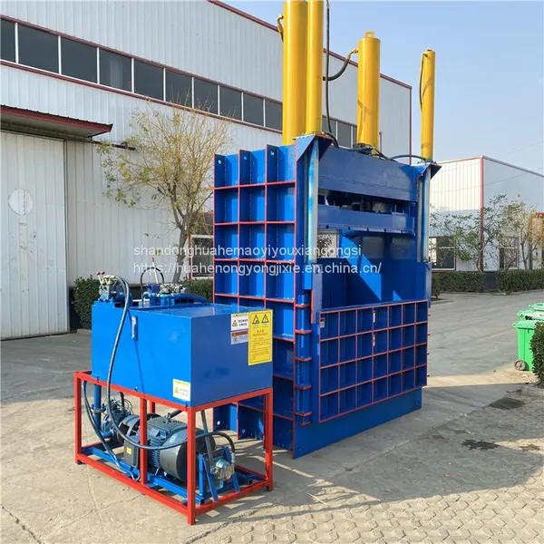Hydraulic Baler Waste Carton Woven Bag Plastic Bottle Can Baler Small Vertical Hydraulic Baler photo-2