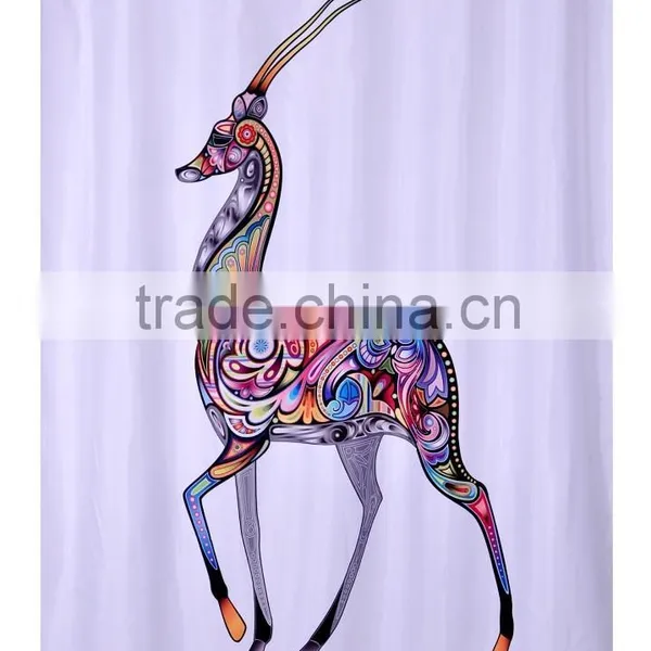 Hotel Decorative Shower Curtain, China Style Shower Curtain, DIY Digital Shower Curtain photo-4