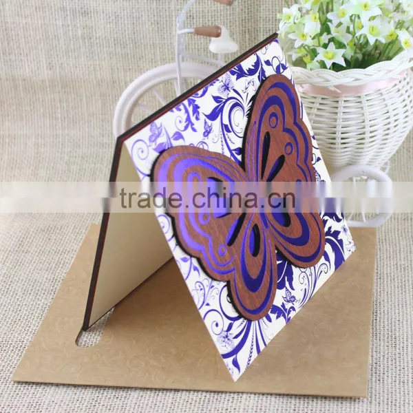 Top Quality Animal Theme Royal Butterfly Wedding Invitation Card Stock photo-3