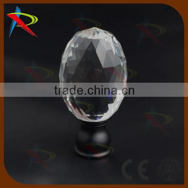 UAS Transparent Crystal Black 19mm Albania Blind Finials /drapery Finials photo-3
