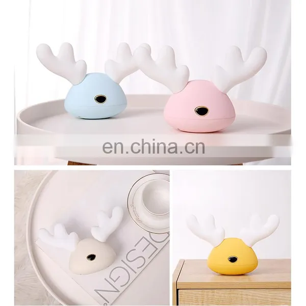 2021 Hot Sale Cute Deer Lamp Mini Rechargeable Portable Lamp For Bedroom Baby Car photo-3