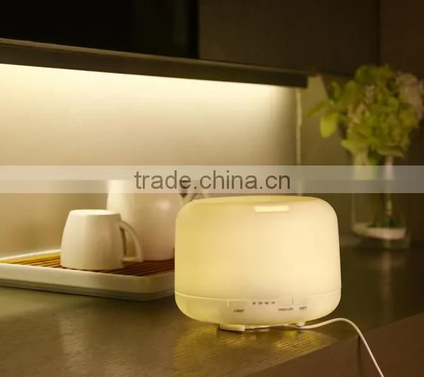 500ml Aromatherapy Essential Oil Diffuser Ultrasonic Air Humidifier With 4 Timer Settings 7 LED Color Changing Lamps photo-3