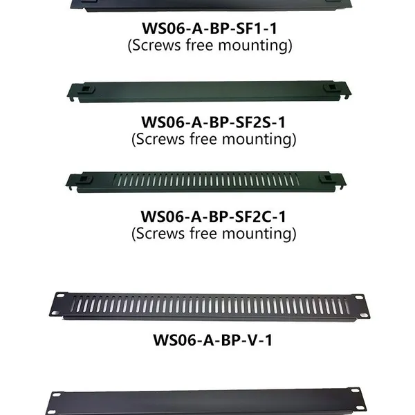 Factory New Style Screw Free Mounting 19inch Rack Mount Blank Panels 1U WS06-A-BP-SF2C-1 Blank Plate for US Standard photo-2