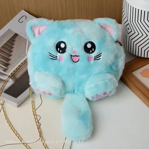 19Wholesale Plush Bag Cute One Shoulder Oblique Straddle Bag Animal Bag Super Cute Cat Bag photo-3