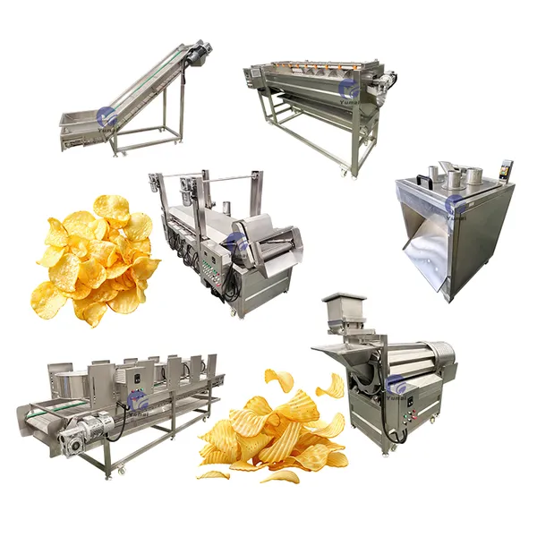 Full Automatic Banana Chips Potato Wedges Frozen French Fries Production Line Potato Chips Making Machine Price photo-3