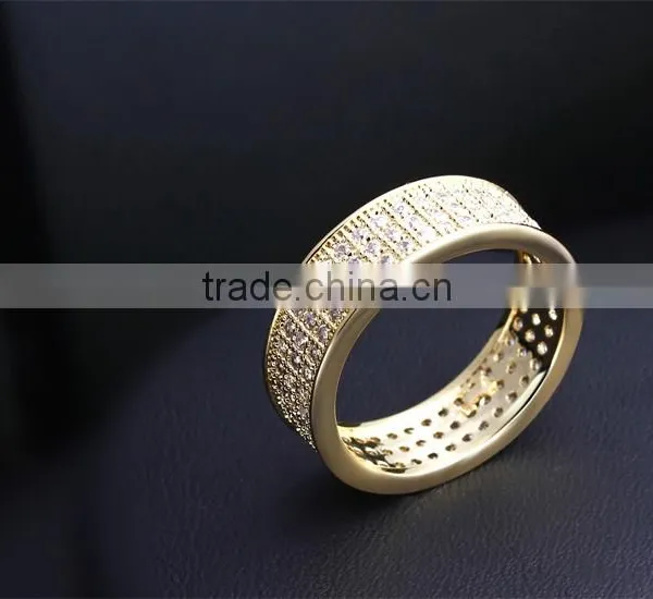 Fine Wedding Band Lead Free Luxury Brass Jewellery Classic Cubic Zircon Ring photo-5