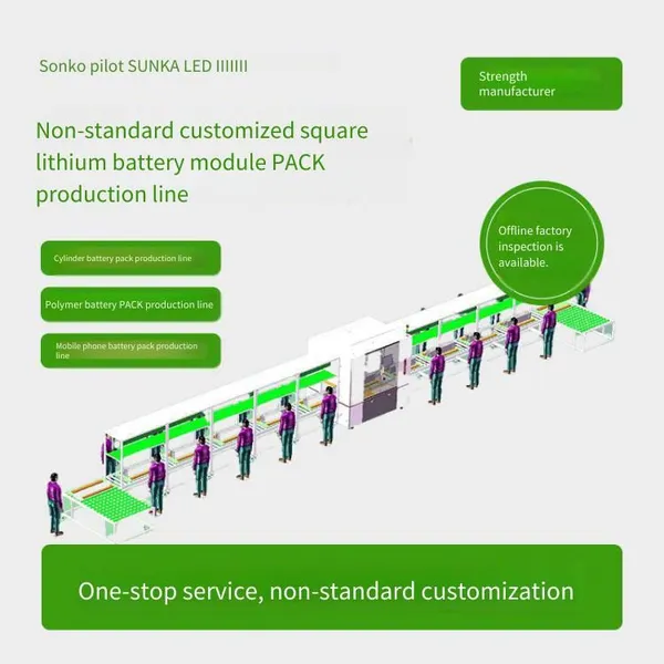 Non-standard Automated Assembly Production Line for Square Lithium Battery Modules in Power Energy Storage Assembly of Battery Pack Production Line photo-4