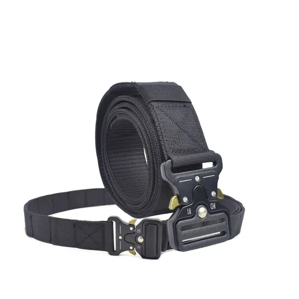 100% Polyester Belt With Metal Buckle Stock Cheapest Black Camouflage Colors