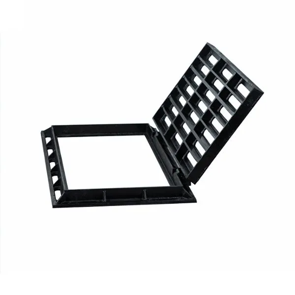 Iron Rainwater Drainage Manhole Cover for Airport Road Facilities Model 12 Black Durable Round Shape photo-3