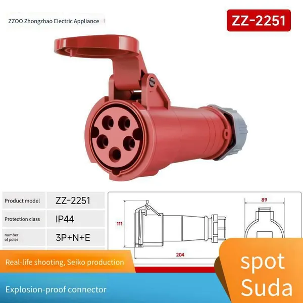 Zhongzhao Three-core Connector, Ip44 Waterproof Quick Connector, Aviation Industrial Plug and Socket, 3, 4, 5 Cores