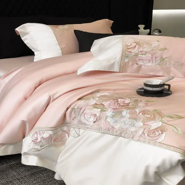 Wholesale 100% Cotton 4 Piece Bedding Set, Factory Direct Custom Printed Duvet Cover, Breathable Soft Bed Linen for Hotel & Home photo-4