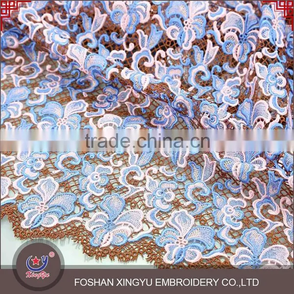 2015 New Design Hot Sale Multi-color Chemical Lace Embroidery Dresses Fabric for Women photo-3