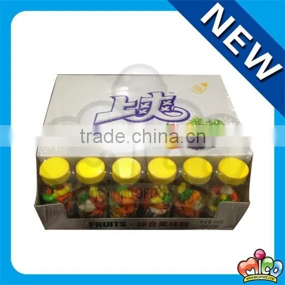 pressed candy in bottle