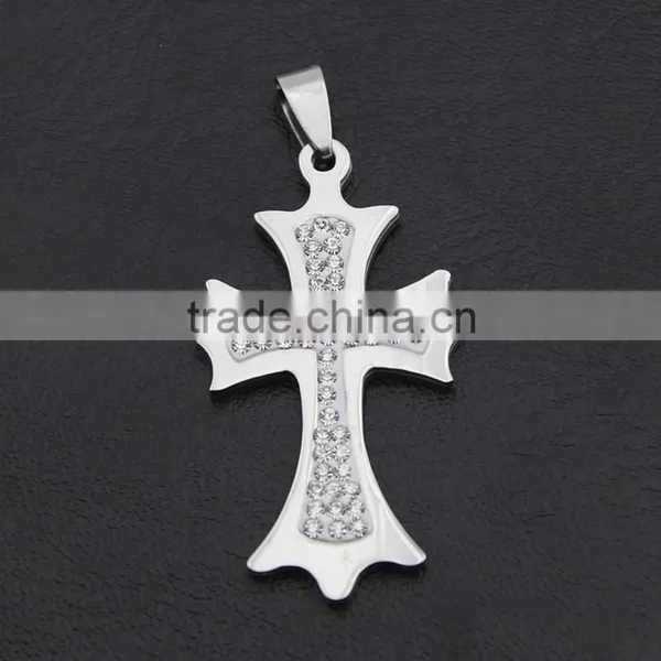 Diamond Cross Necklace Pendants, High-grade Stainless Steel Diamond Necklaces photo-6