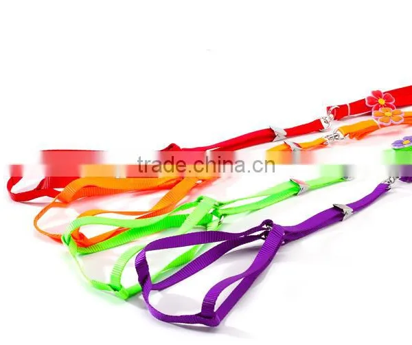 Wholesale New Fluorescent Color Chest Straps High Quality Nylon Pet Harness Leash photo-4