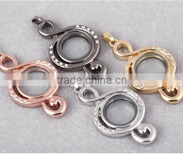 2015 Lastest Zinc Alloy Rhodium Plated Floating Lockets Wholesale photo-6