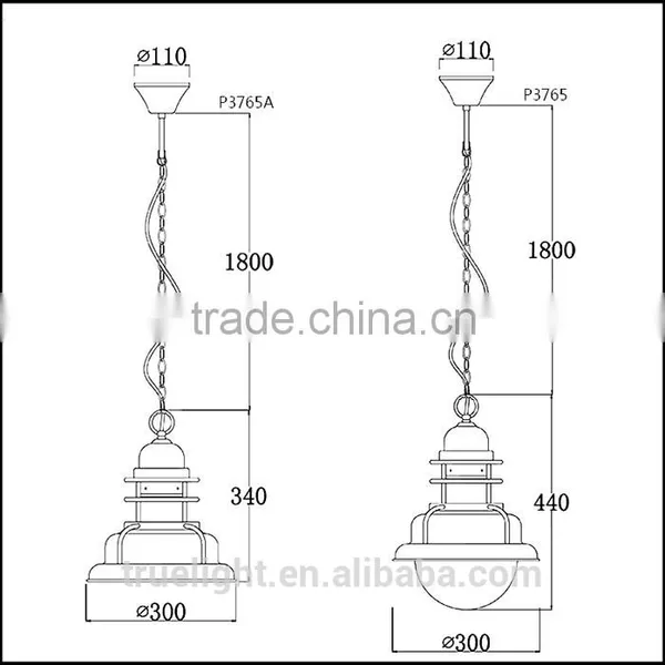 Vintage Metal Pendant Lamp for Indoor Decor China Supplier photo-4