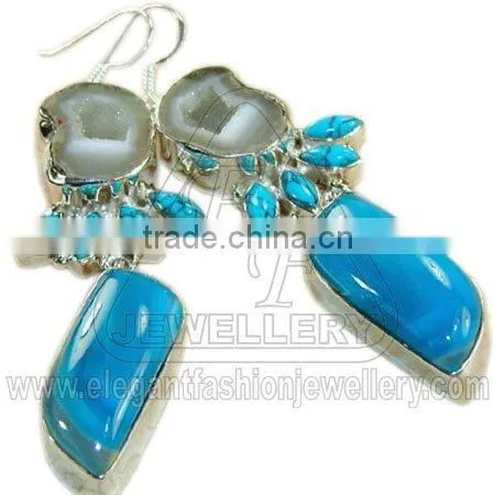 Silver Earrings Semi Precious Earrings Sterling Silver Earrings Silver Fashion Earrings