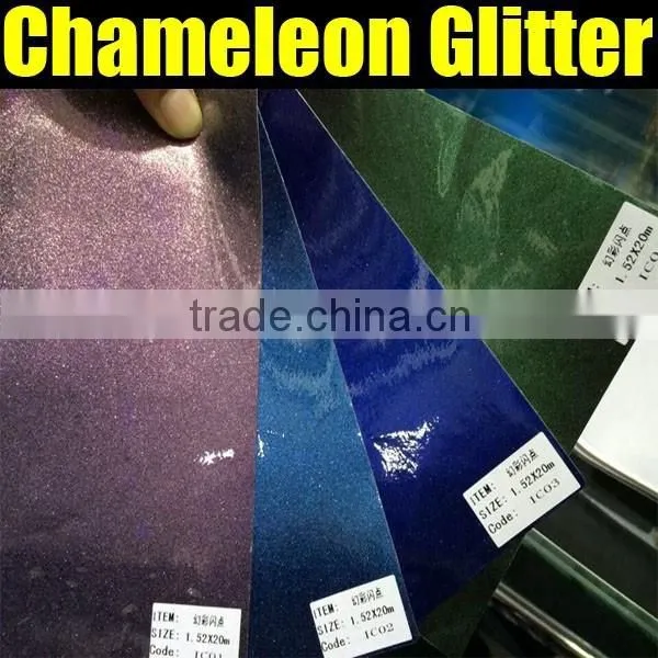 Chameleon Glitter Vinyl Car Sticker Design 1.52m*20M/Roll photo-6