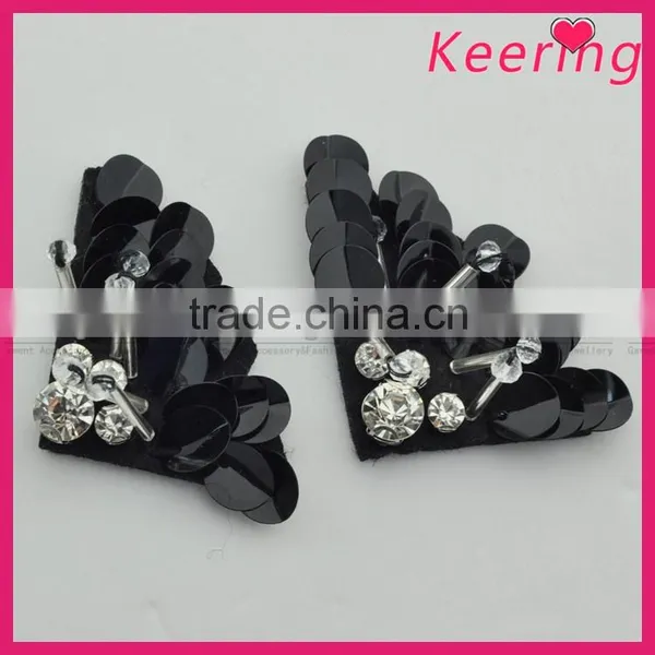 Good Selling Handmade Clothing Patch With Black Sequin WPH-034 photo-2