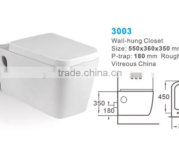 Ceramic Wall Hung Toilet and Wall wc for Hotel Toilet photo-3