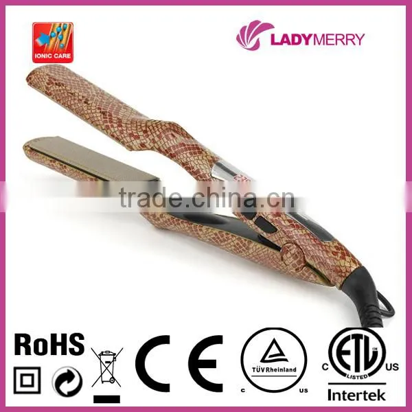 1 2/5" 100- 240V LED Digital 450F Ceramic Heating Element Straightener