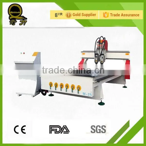 2016 New Hot Sale High Quality Stepper Vacuum Table Pneumatic Tool Changer Multi-head Wood Engraving Machine photo-3