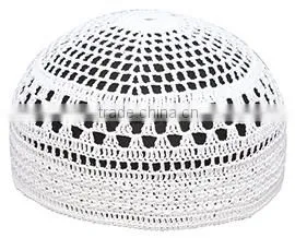 Custom New Design Wholesale Handmade White Muslim Hats photo-4