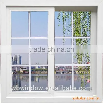 PVc Sliding Windows With White Color Grills Design From Foshan Factory photo-3