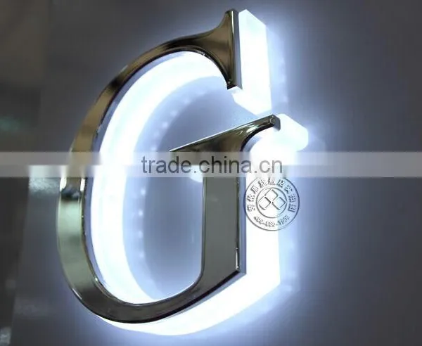 LED Crystal Channel Characters / Stainless Steel Edg/ Acrylic Resin Production / Metal Door Signs /Crystal Mini / Screw Back photo-4