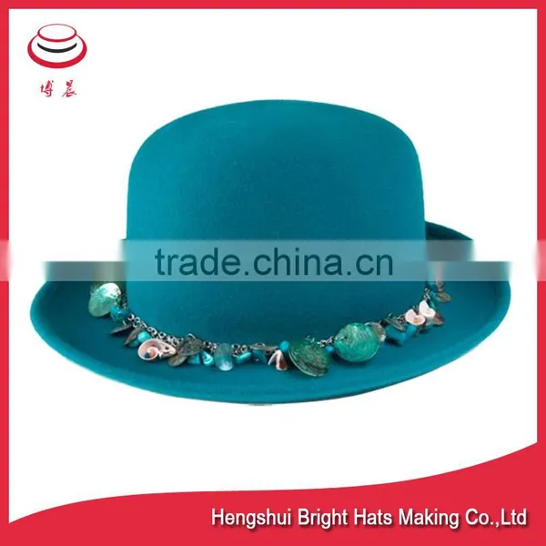 Flat Top Wool Felt Bowler Hat photo-2