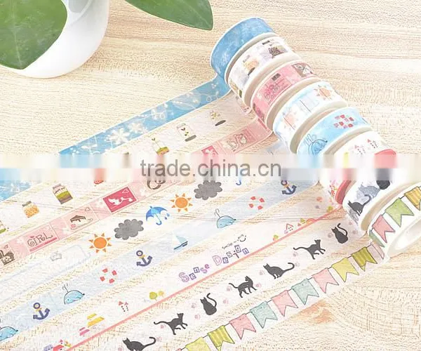 Masking Japanese Washi Tape Adhesive Printing Tape for Sale Writing Tape
