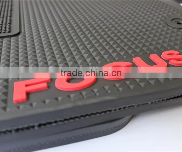 Universal Fit 5-Piece Heavy Rubber Floor Mat Set - Diamond Style (Black) FOR FORD FOCUS photo-4