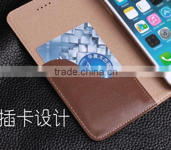 2015 Wholesale Phone Case For Business Men Plain Leather Case For IPhone 6 photo-4