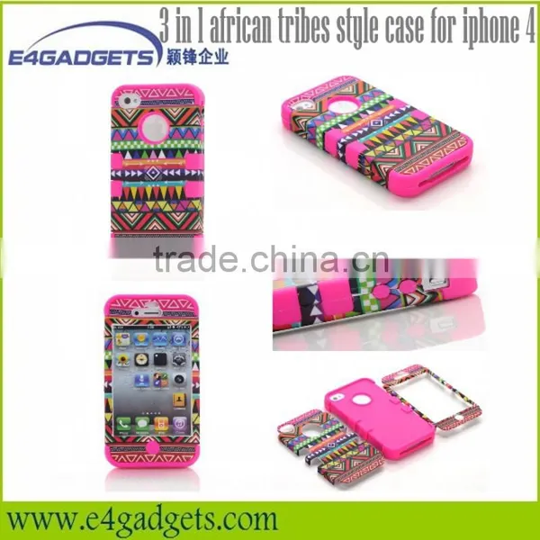 2013 New Product 3 in 1 Bohemian Style Case for Iphone 4, Phone Cases photo-2