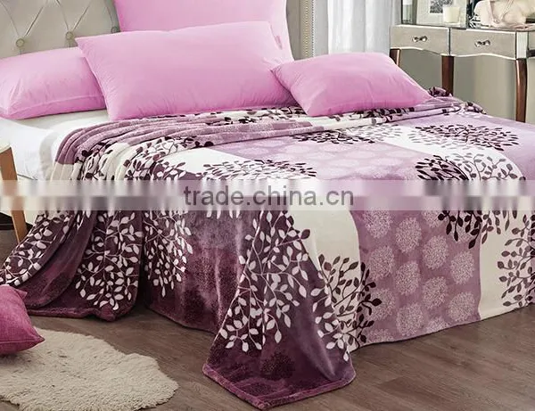 Leaves Pattern 100% Polyester Flannel Blanet photo-5